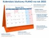 Kalendarz 2025 PLANO stojący na twardej podstawce